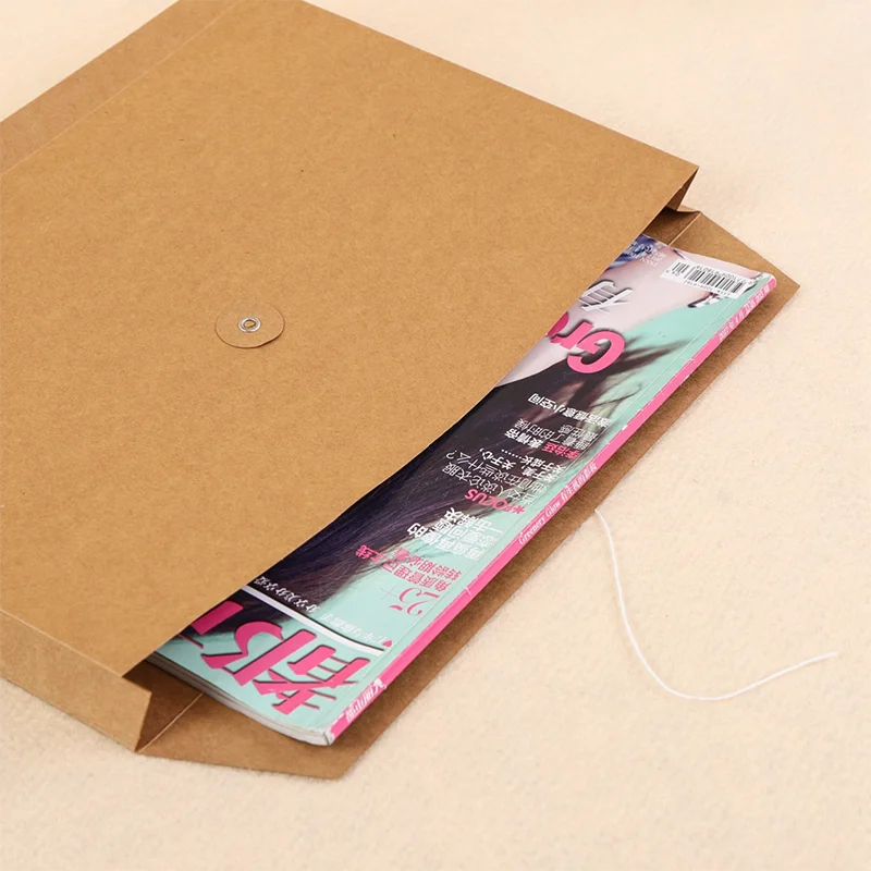 A4 Horizontal Envelope Paper Document Bag Business Kraft Paper File Holder Office Storage Bags 10Pcs/lot