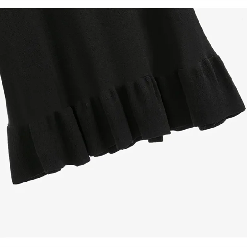 New Summer Women\'s Sleeveless Dress Elegant Fashion Casual Black A-line Skirt