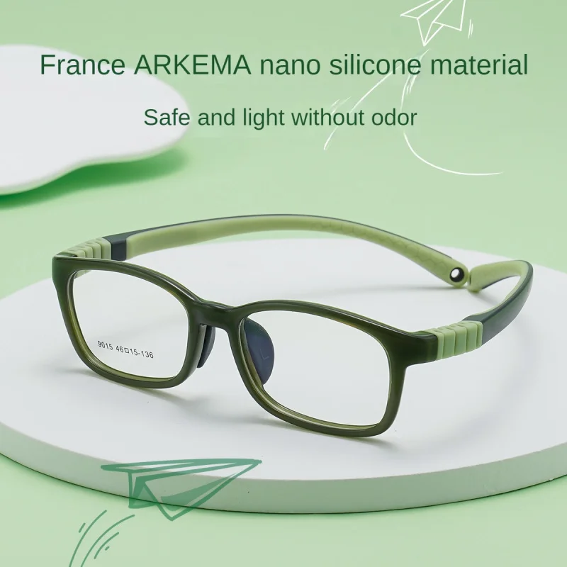 French Nano Silicone Glasses  Hot Recommend Ultra-Light Soft Myopia Prevention and Control Children's Spectacle Frame