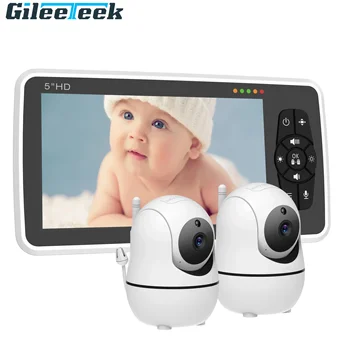 Baby Monitor SM50-1V2 5 inch HD Screen Night Vision Sound Alarm Room Temperature Sensor Lullabies 2-way Audio Alarm Clock Video Baby Monitor SM50-1V2 5 inch HD Screen Night Vision Sound Alarm Room Temperature Sensor Lullabies 2-way Audio Alarm Clock Video