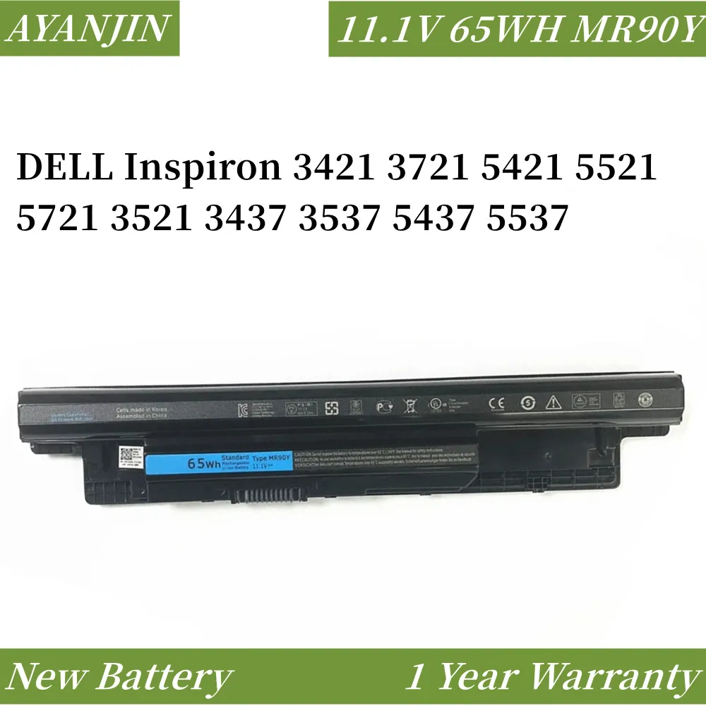 

Аккумулятор MR90Y 11,1 В 65 Втч 6000 мАч для DELL Inspiron 3421 3721 5421 5521 5721 3521 3437 3537 5437 5537 в 40 Втч XCMRD