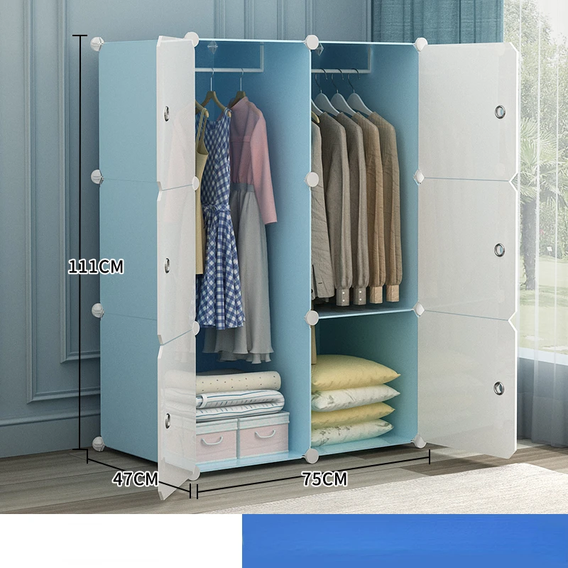 Simple Cloth Wardrobe Modern Minimalist Assembly Storage Bedroom Cabinet Household Children's Small Storage Shelf Home Furniture