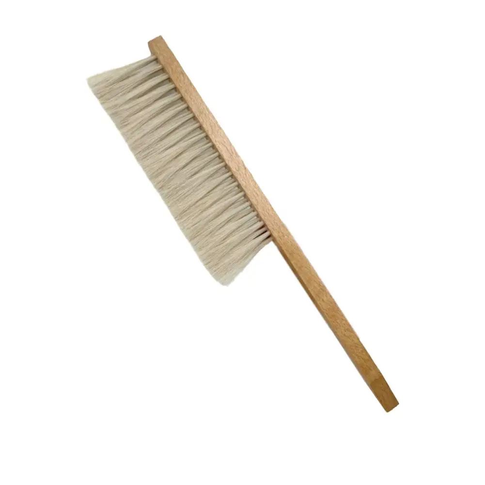 Wood Honey Brush Beekeep Tools Wasp Bee Sweep Two Rows of Horse Tail Hair Bee Brush Beekeeping Tools Beekeeping Equipment