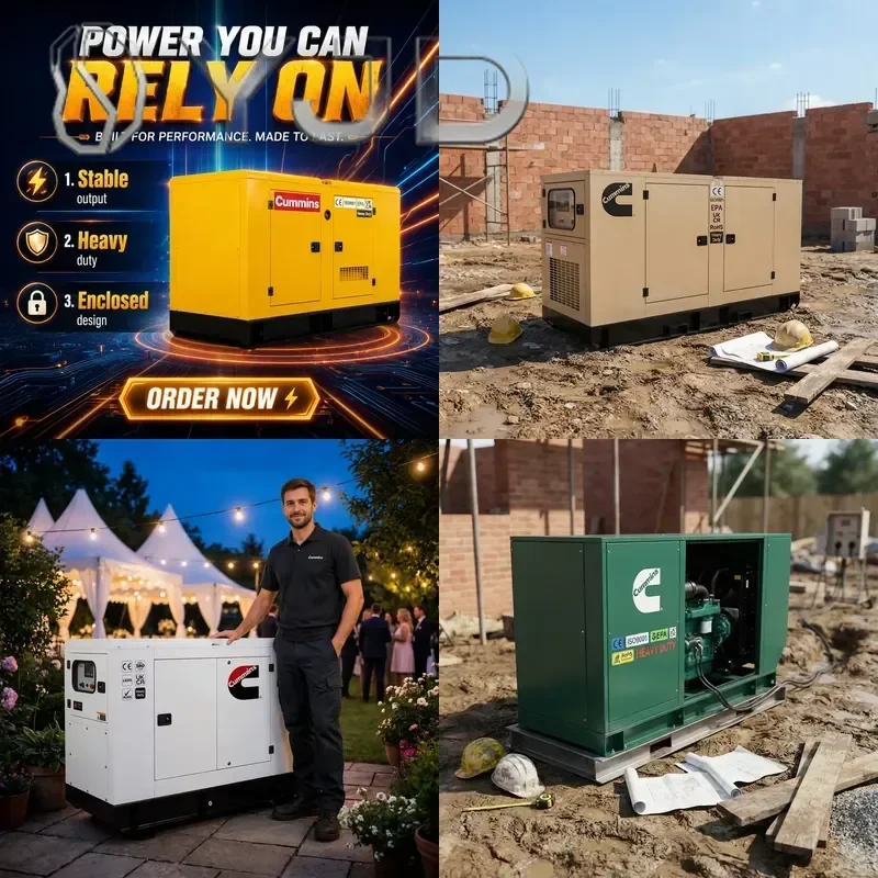 EPA CE Weichai 25KW 3 Phase Generator 1500RPM 400V Auto Start Portable Remote Start Small Home Backup Power
