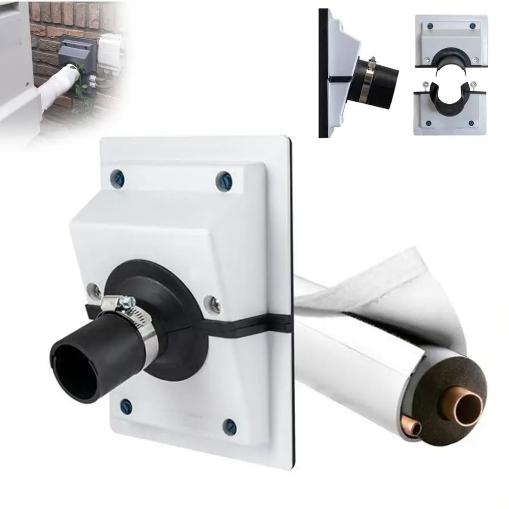 4.5/6cm HVAC Wall Penetration&Line-Set Cover Kit Split Cover Portable HVAC Wall Penetration Cover Line Set Cover Kit Plate