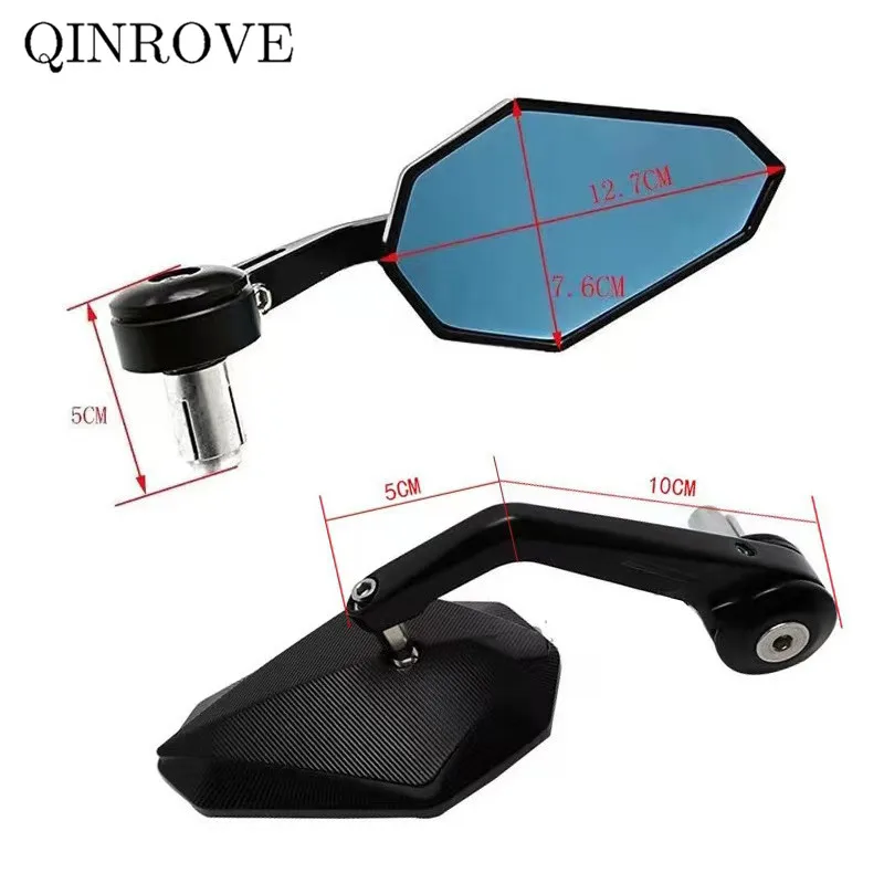 Motorcycle 17-22mm Handlebar End Mirror Aluminum Alloy Mirros Universal For BMW S1000XR K1200R CFMOTO 150 NK 250SR 250NK 450SR