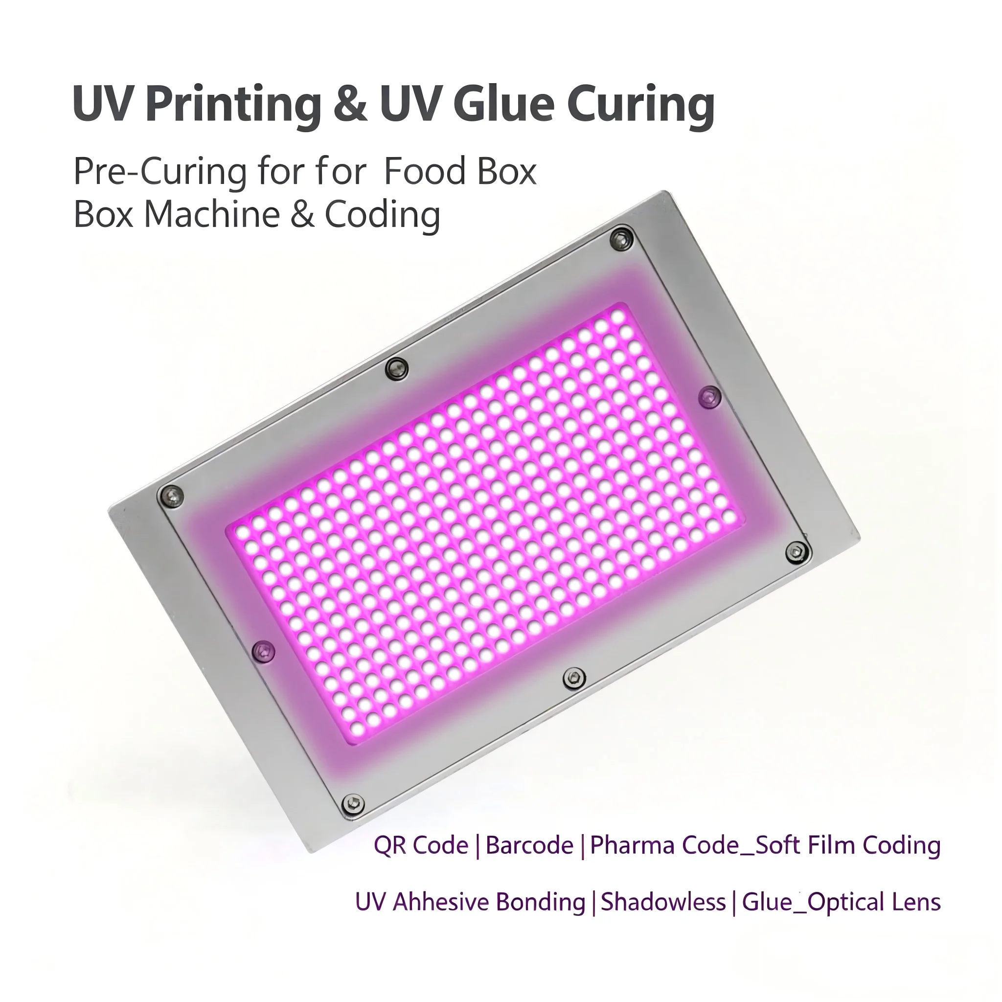 Water Cooled 840 1000W UV LED Lamp 120*64mm 13 15W cm2 for Ricoh G5 G6 Inkjet Pre Curing and LCD FPC UV Glue Drying