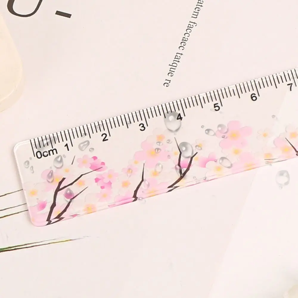 Multifunction 15cm Straight Ruler INS Multu-Pattern Transparent DIY Drawing Tools Acrylic Dividing Math Drawing Ruler Office