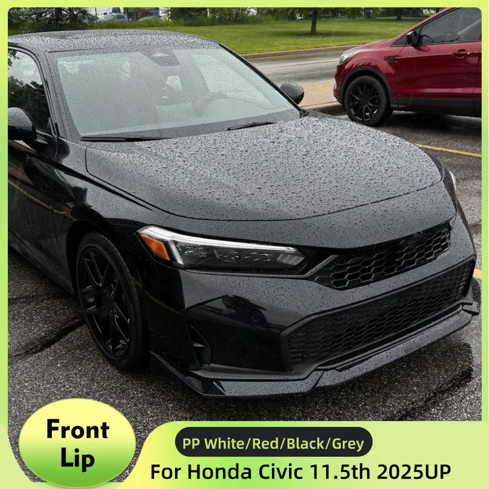 

Car Front Bumper Lip Spoiler for Honda Civic 11.5th 2025UP PP Front Lip Chin Apron Body Kits Not for Type R