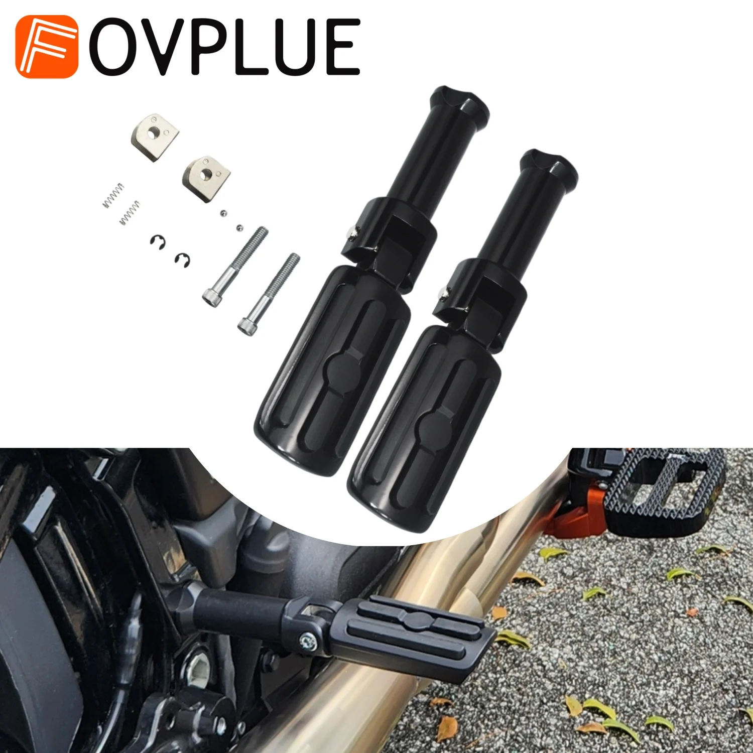 

Rear Footrest Motorcycle Passenger Footpeg Mount Kit For Harley Breakout Softail Heritage Low Rider Fat Boy Street Bob 2018-2025