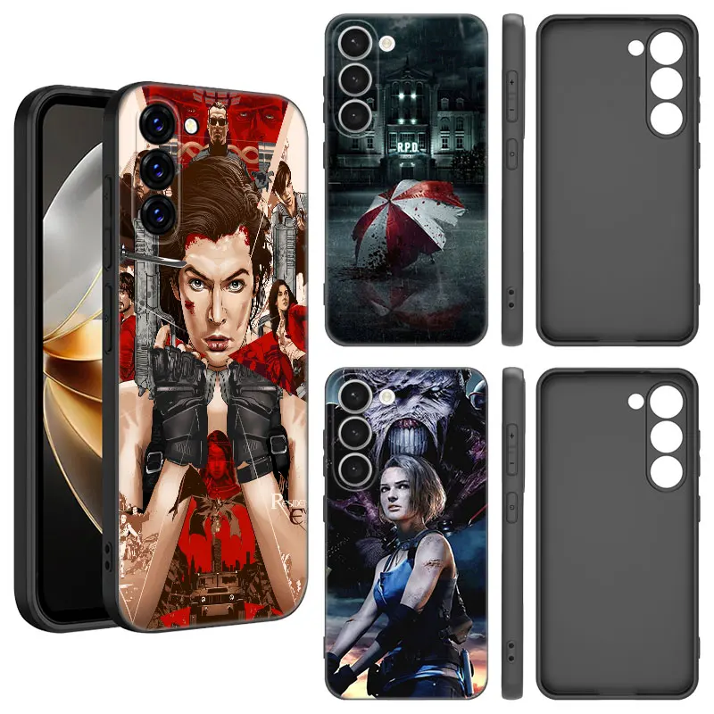 R-Resident-Game-E-Evil Phone Case For Samsung Galaxy S20 S21 S23 FE S22 Ultra S10E S10 Lite S8 S9 Plus S7 Edge Black Cover