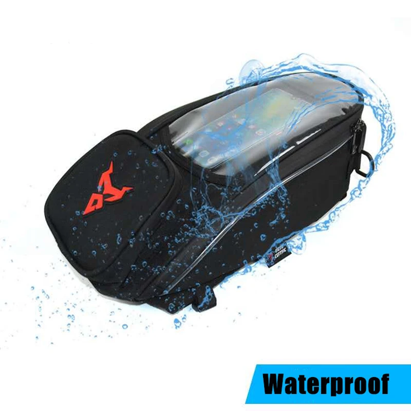 Motorcycle Tank Bag Waterproof Mobile Phone Navigation Multifunctional Oil Fuel Tank Rear Seat Moto Riding Shoulder Single Bags