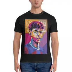 Men's In WPAP Style T Shirts Lamine Yamal 100% Cotton Tops Humorous Short Sleeve Round Neck Tees Original T-Shirt