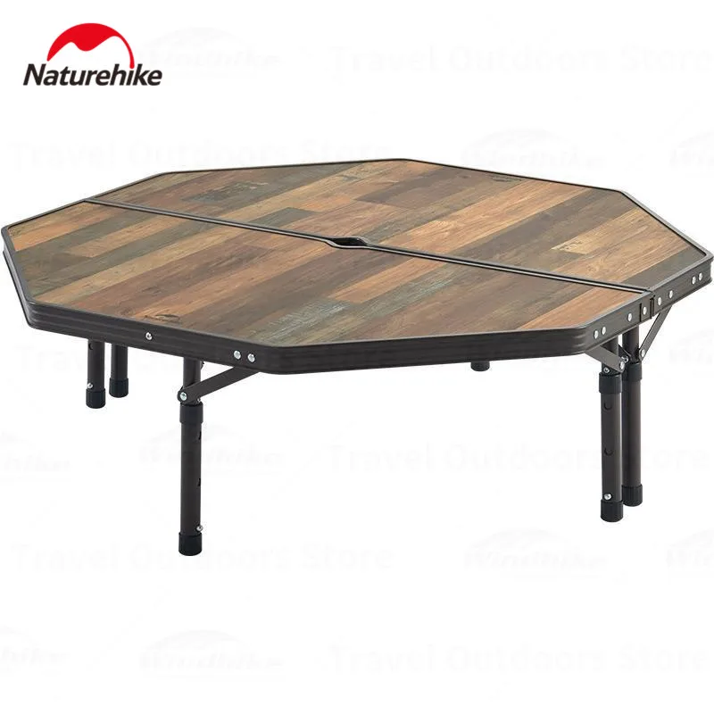 Naturehike MDF Outdoor Eight-Sided Table Camping Portable Adjustable Lifting Table Magnet Suction Folding Garden Picnic Table