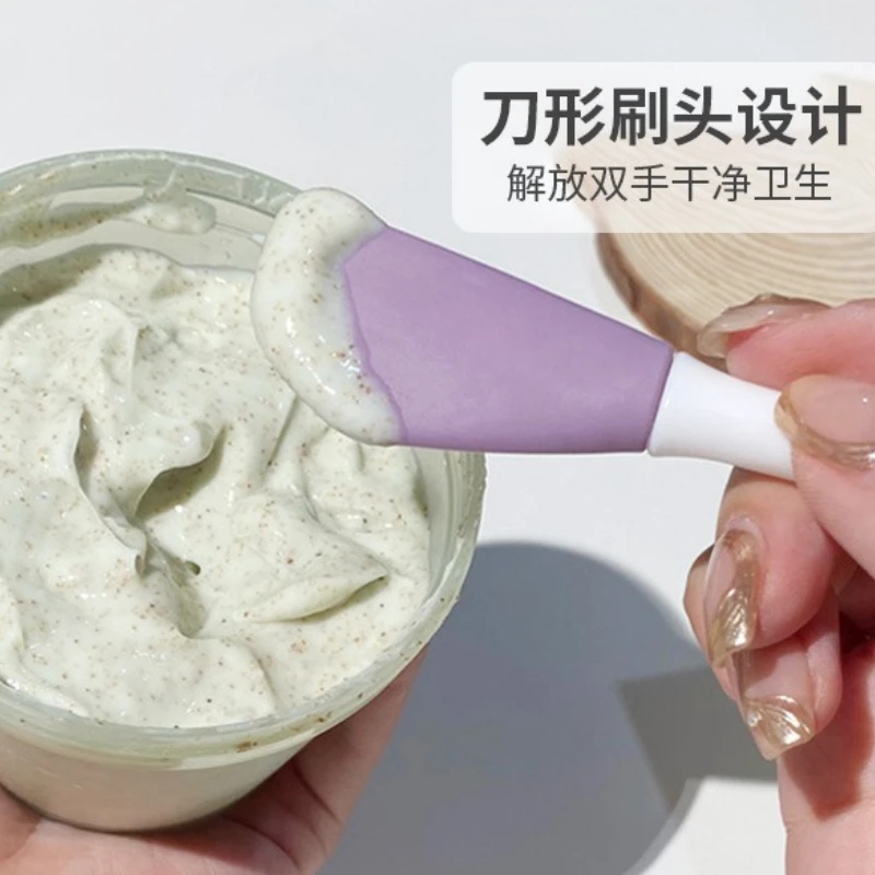 2 in 1 Dubbele Hoofd Scrub Gezichtsmasker Borstel Mee-eter Siliconen Gezichtsreiniging Peeling Scrub Porie Huidverzorging Diepe Reiniging Tool