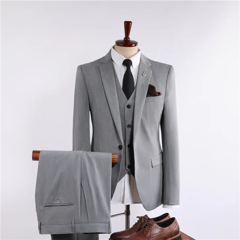 (30) Customized Suit Suit Men's Striped Wedding Dress Professional Suit