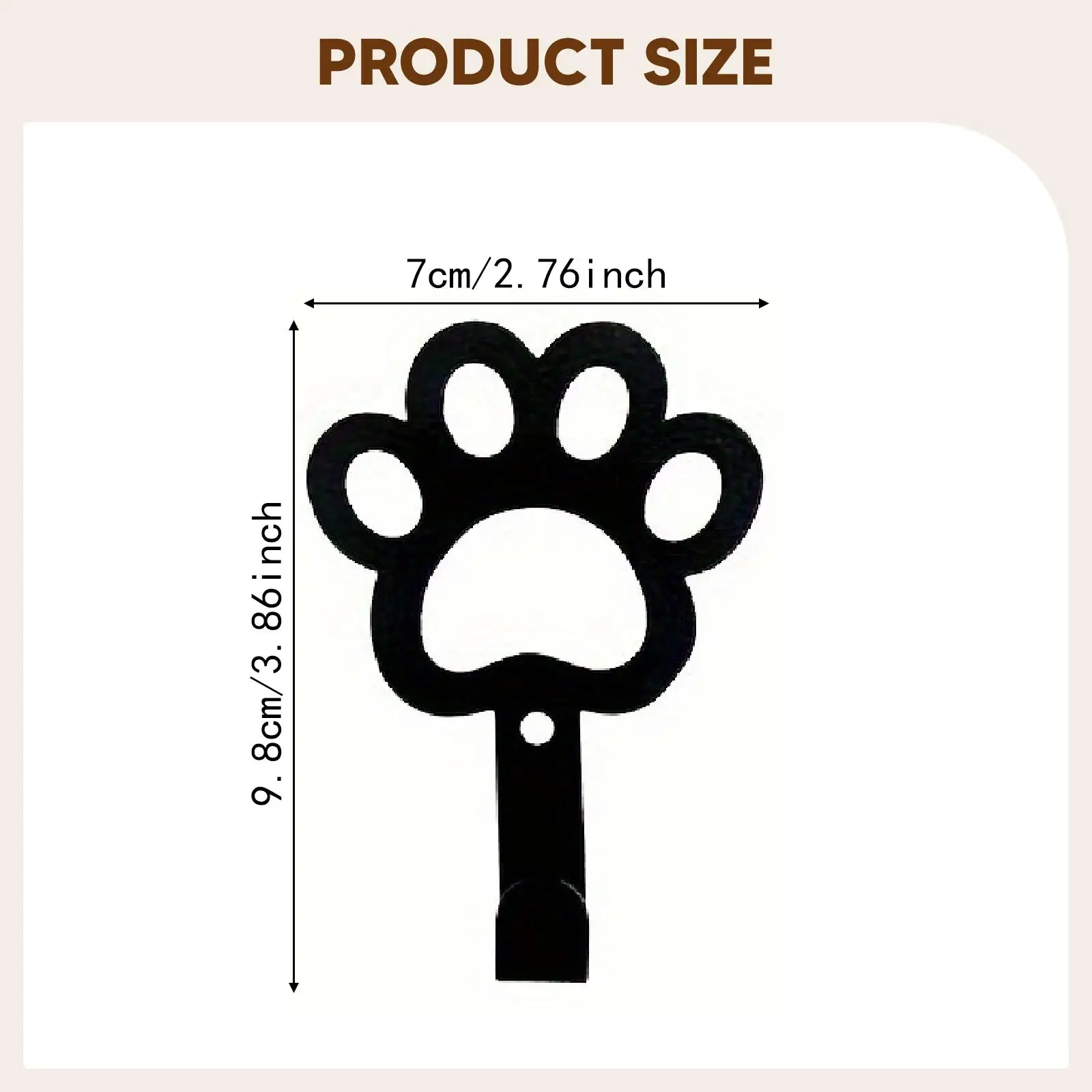 Gancho para correa de perro – Soporte de pared con forma de pata - imagen 5