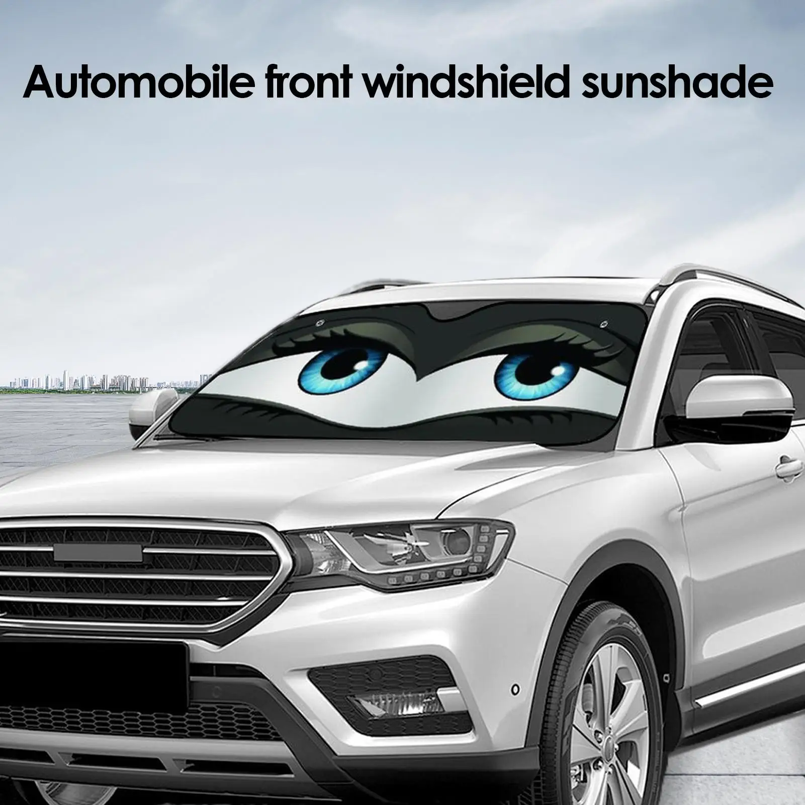 Cartoon Big Eyes Car Sunshade Car Windshield Automotive Accessories Car Protection Window Sunshade Screen Decoration