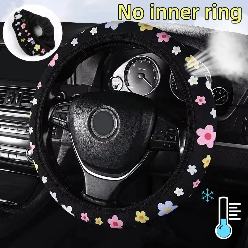 NEW Vintage Flower Cute Steering Wheel Cover Universal 15 Inch Car Accessories Protector for Women Men Girls image 2