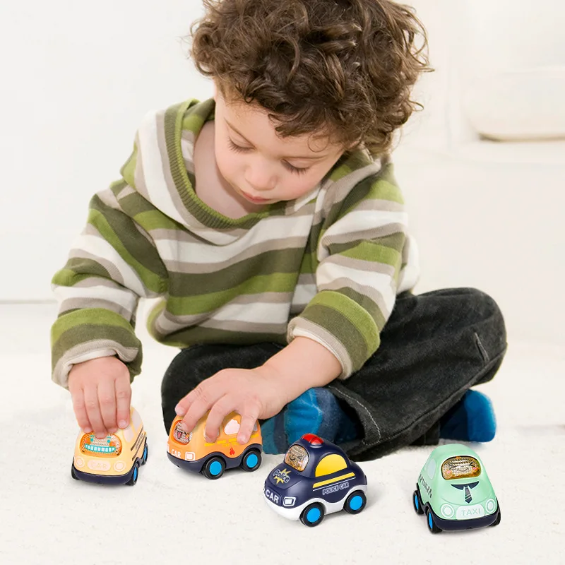 Children's Car Inertia Toy Set Inertia Aircraft Boy Baby Car Model Drop-resistant Gift