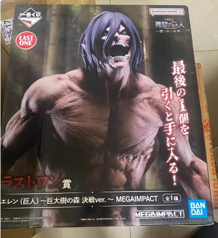 

【Оригинал】BANDAI Ichiban Kuji Attack on Titan The World Beyond The Wall Grand Prize Eren Yeager MEGAIMPACT Модель игрушки