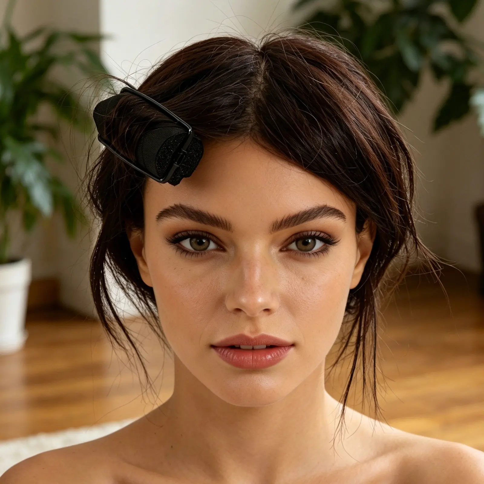 8Pcs Hair Rollers Soft Sponge Black Self-Holding Heatless Curlers Bangs Short Medium Long Hair Curling Rods Voluminous Waves