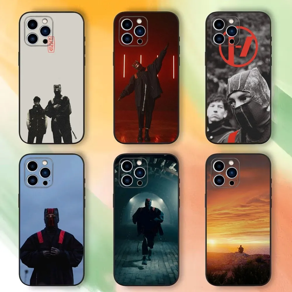 T-Twenty One P-Pilots-s Phone Case For iPhone 16,15,14,13,12,11 Plus,Pro Max,XS,X,XR,SE,Mini,8,7，Soft Silicone Black Cover