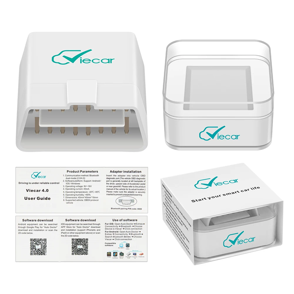 

Автомобильный диагностический сканер Viecar ELM327 V1.5 Bluetooth 4.0 OBD 2 OBD2 PIC18F25K80 ELM 327 V1 5 OBDII