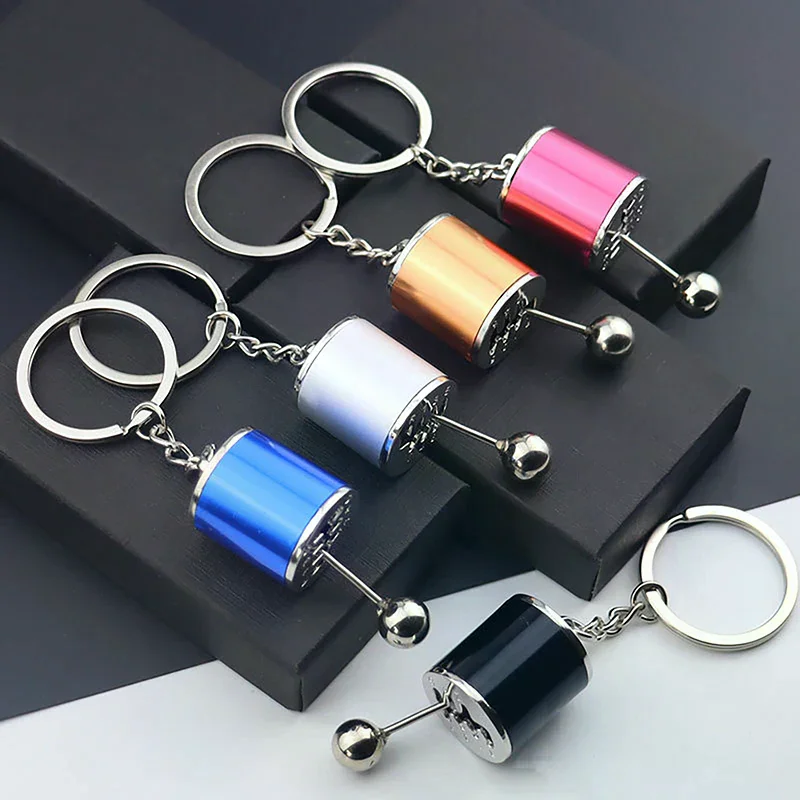 Car Speed Gearbox Gear Head Keychain 6 Speed Manual Car Styling Keyring Chain Simulation Auto Parts Model Pendant for Gift