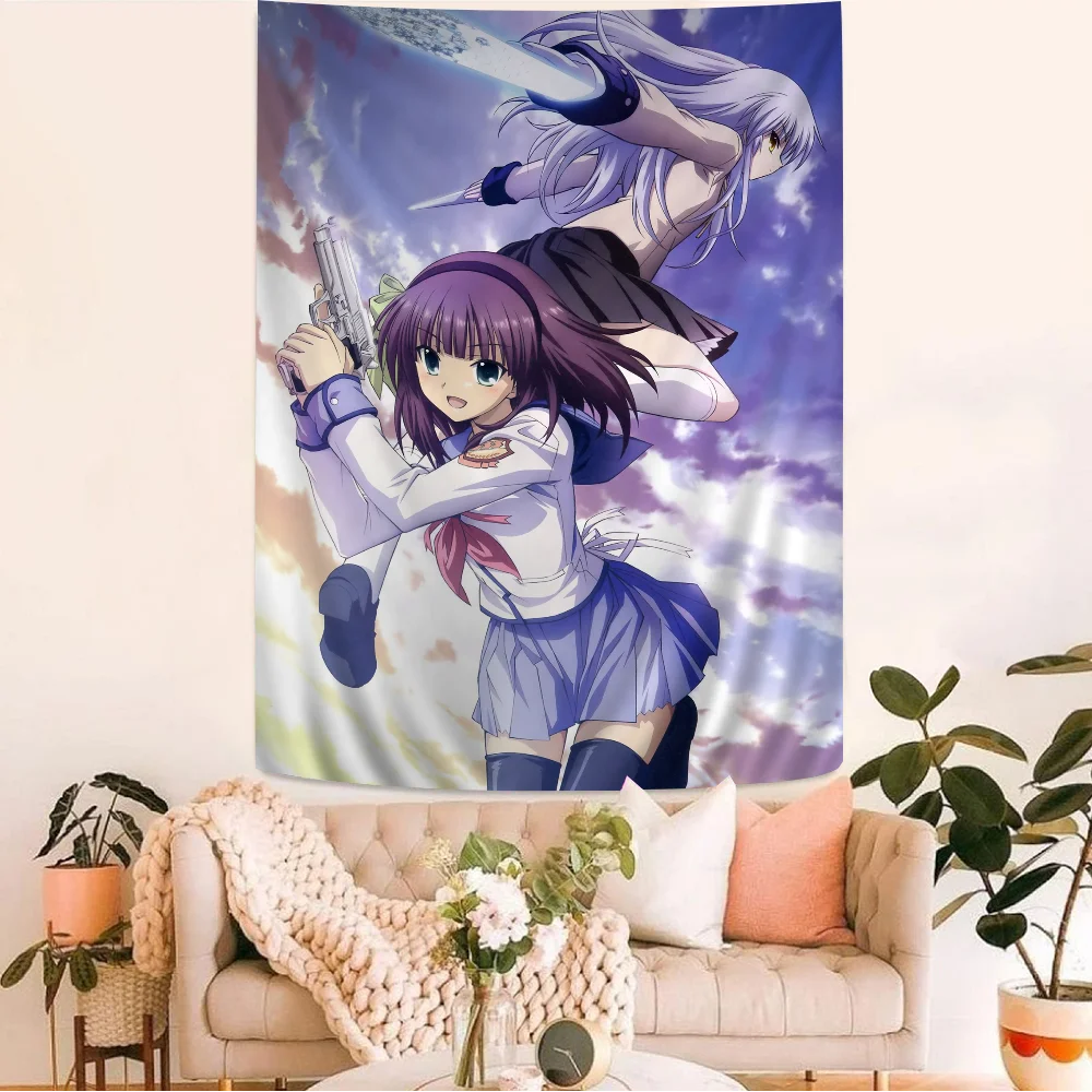 

Angel Beats Anime Hanging Bohemian Tapestry Indian Buddha Wall Decoration Witchcraft Bohemian Hippie Cheap Hippie Wall Hanging