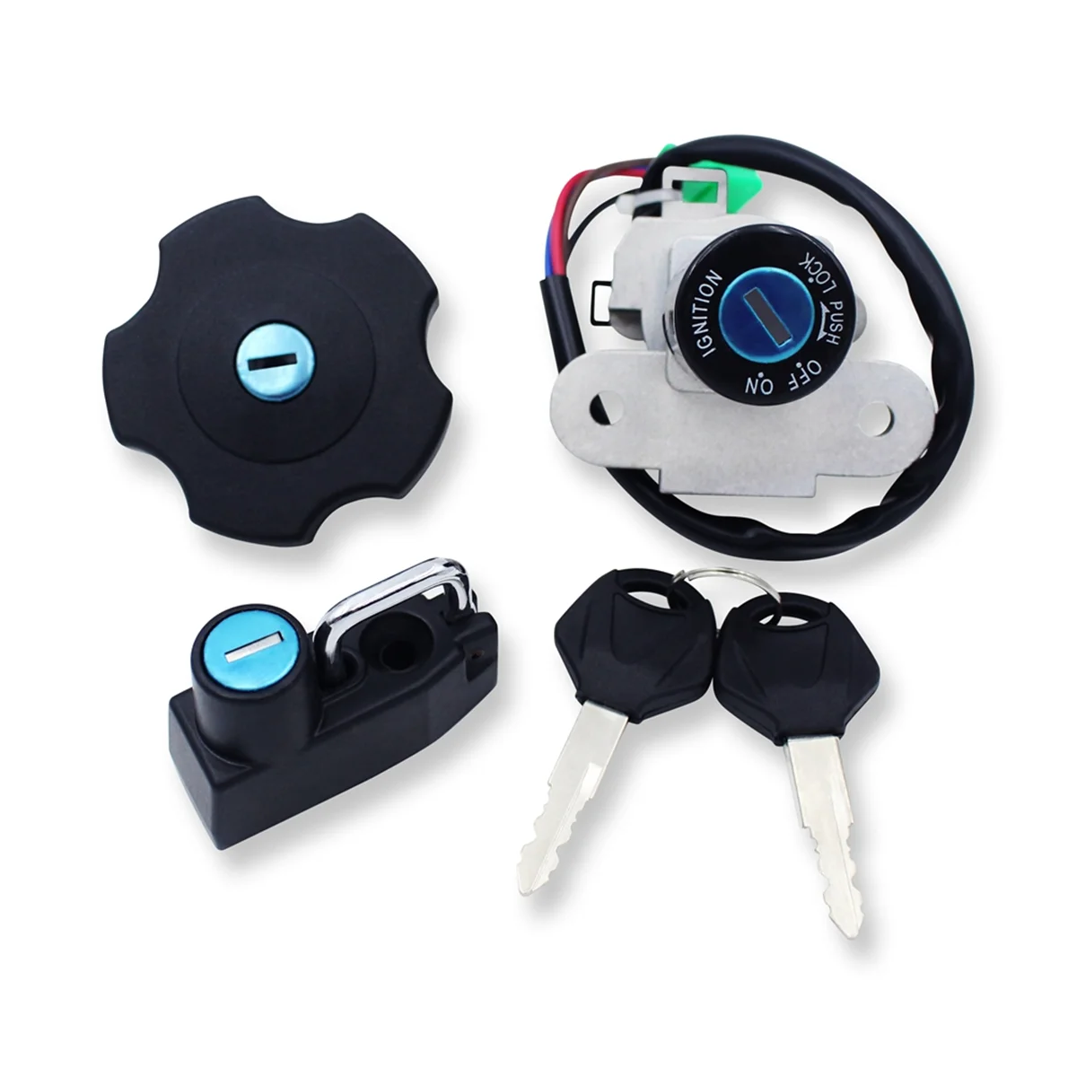 T47C_Motorcycle مفتاح إشعال قفل مقعد قفل غطاء الوقود قفل مع مفتاح لياماها DT125RE DT125X 2005-2007 #2
