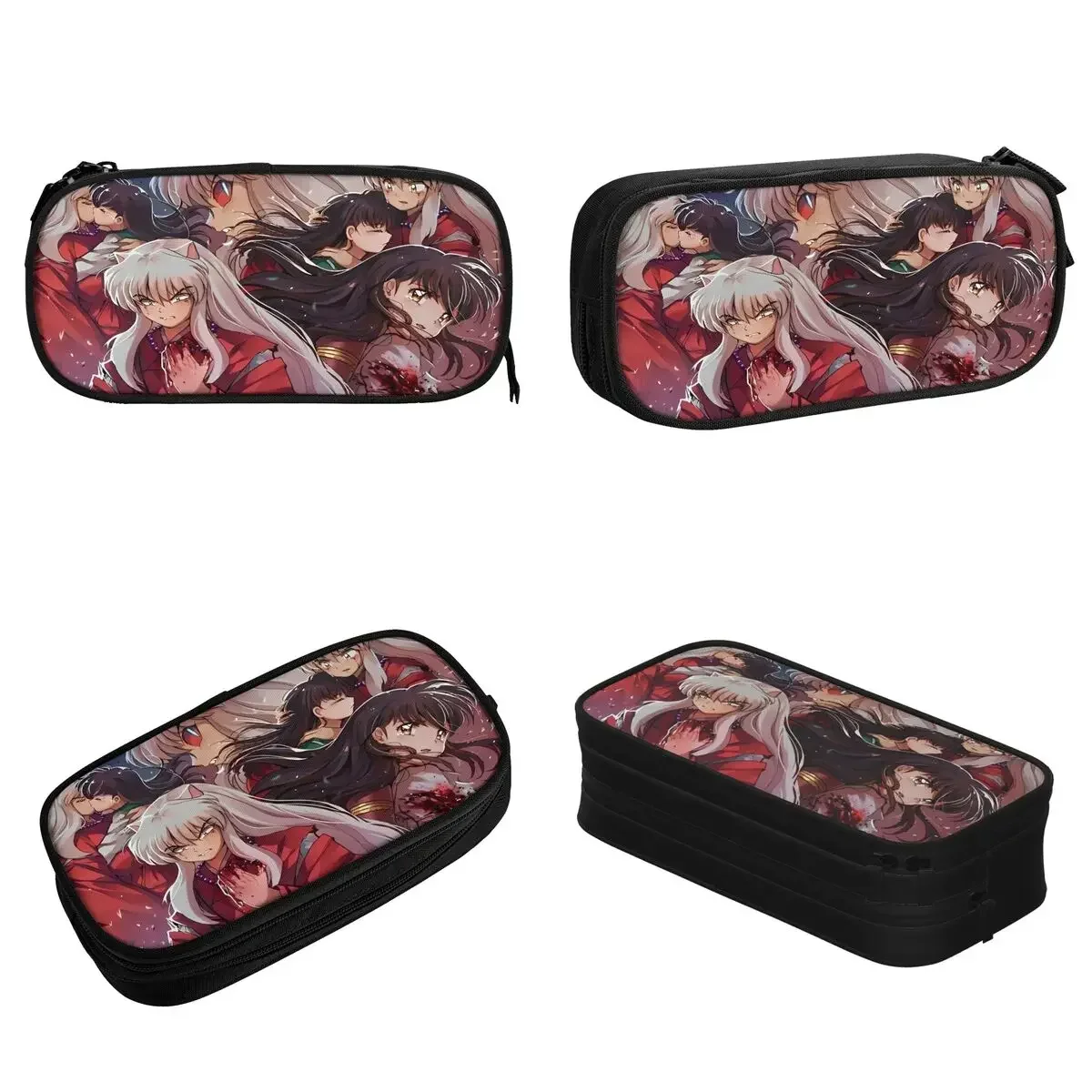 

Inuyasha Kagome Anime Pencil Cases Manga Pencilcases Pen Box for Student Big Capacity Bag School Supplies Cosmetic Stationery