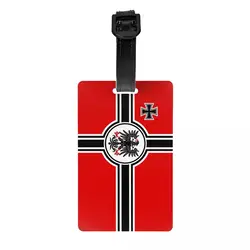 Custom German DK Reich Empire Of Flag Luggage Tag With Name Card Germany Proud Privacy Cover ID Label for Travel Bag Suitcase