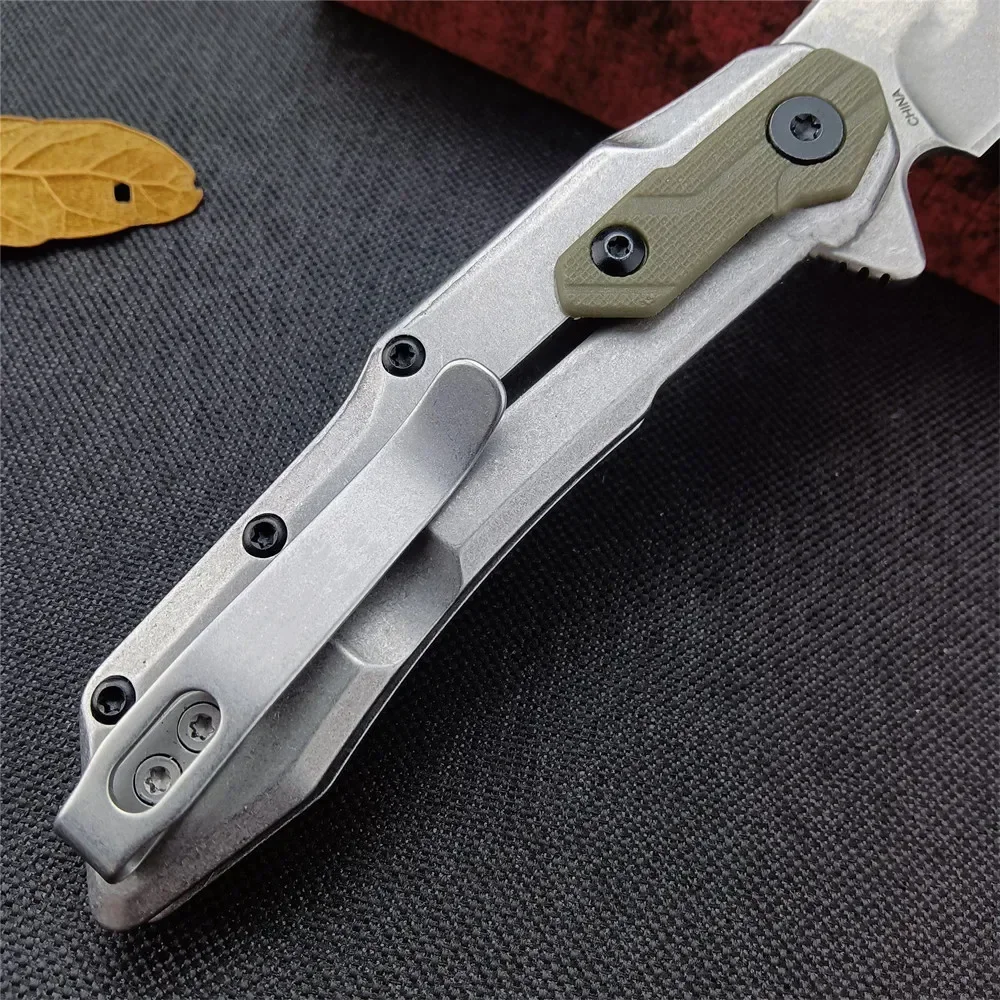 KS 1369 Folding Knife 8Cr13Mov Blade G10 Handle Outdoor EDC Hand Tool Protable Camping Hunting Cambat Knife for Gift