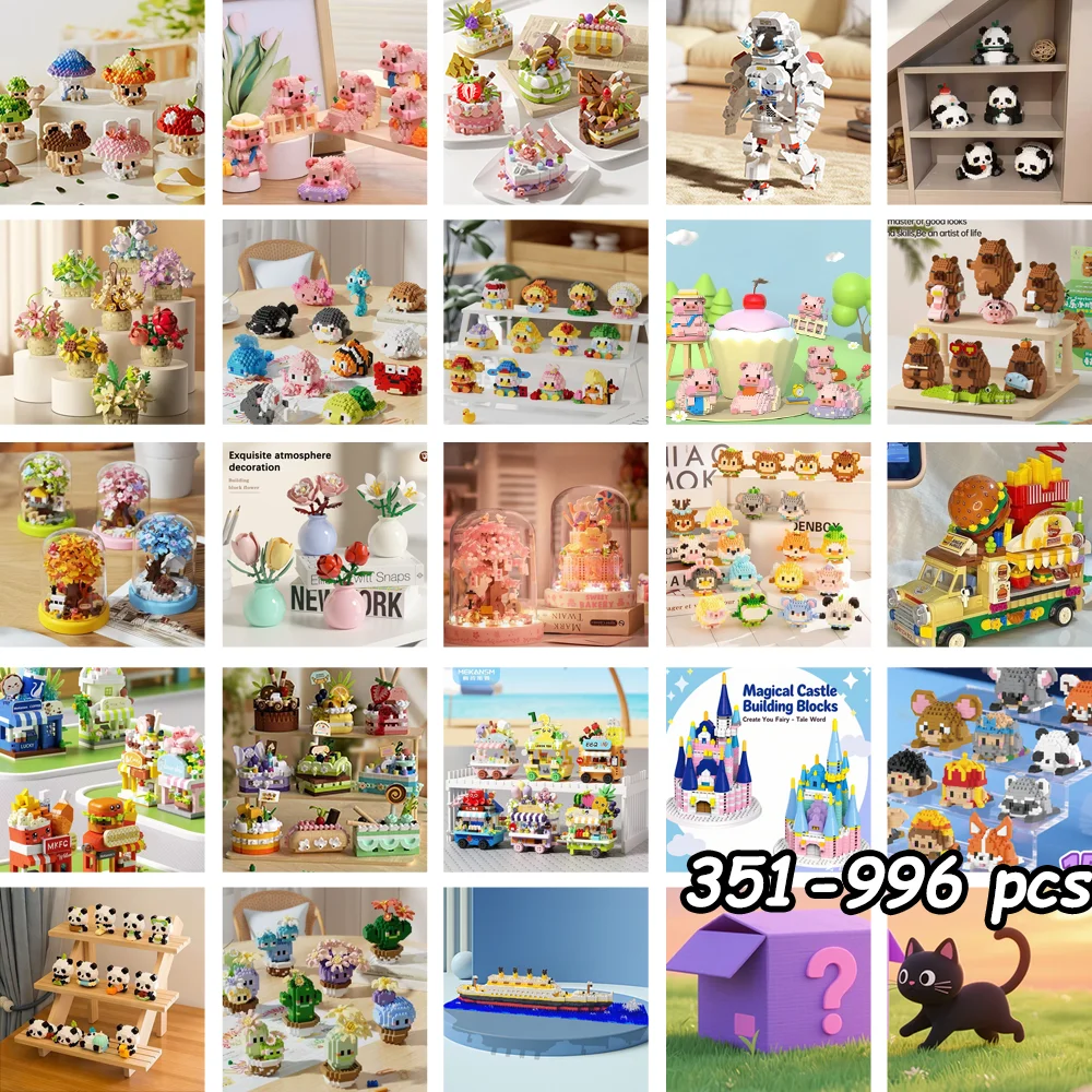 Boîte aveugle aléatoire de jouets en blocs de construction, déballage pour réverrer un plaisir d'assemblage complet, déverrouiller les petites surprises d'assemblage