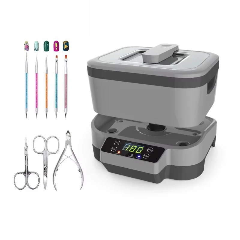 for Oral Tools Beauty Tools1.2L Ultrasonic Nail Tools Cleaner Detachable Design Digital Ultrasonic Cleaner