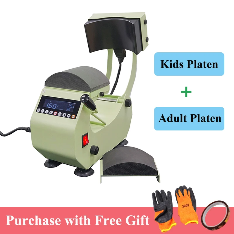 

Automatic Cap Hat Heat Press Machine 2 in 1 for Hats Caps DIY Transfer Printing with 2pcs Interchangeable Platens (Kids&Adult)