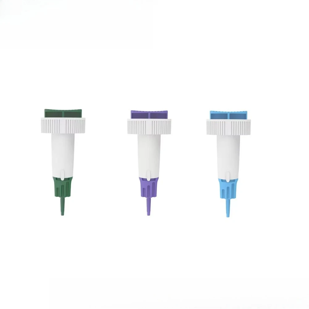 1.3/1.8/2.3mm Adjustable Push Button Activated Safety Lancet for Sampling  for Single Use