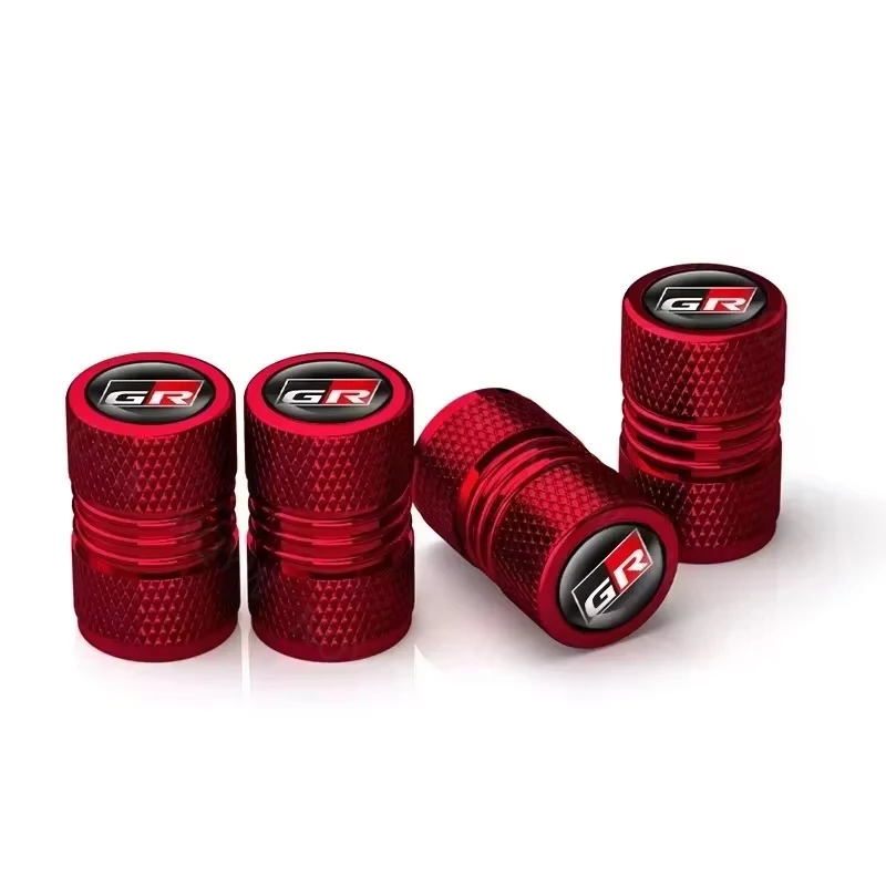 4Pcs Car Wheel Tire Valve Stem Caps Airtight Cover For Toyota GR Sport RAV4 C-HR Corolla Yaris Camry Prius Tyre Plug Accessories view 6