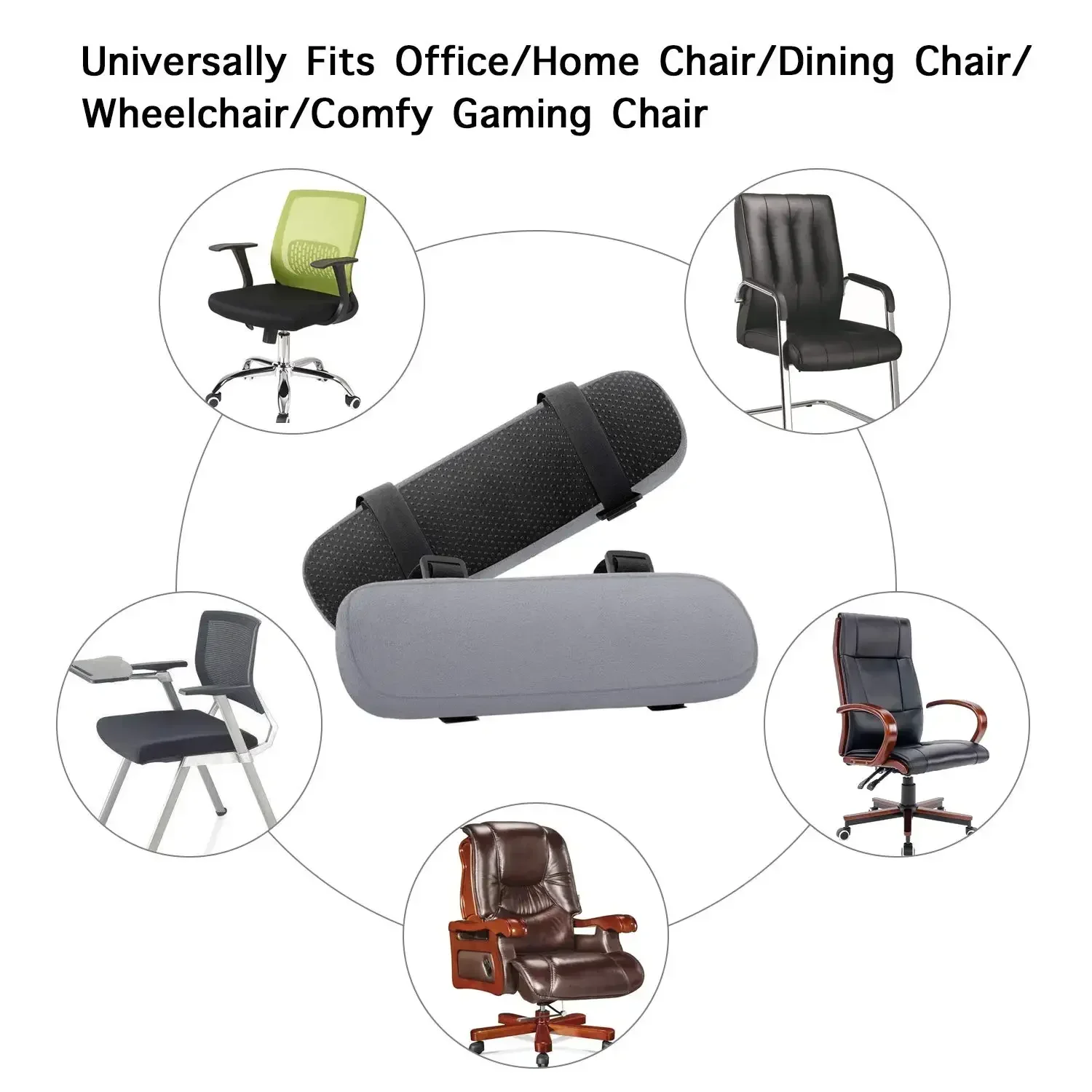 2 قطعة وسادة مسند الذراع الناعمة رغوة الذاكرة كرسي المنزل/المكتب مسند الذراع يغطي وسادة الكوع ألعاب الكمبيوتر ، قابل للإزالة وقابل للغسل