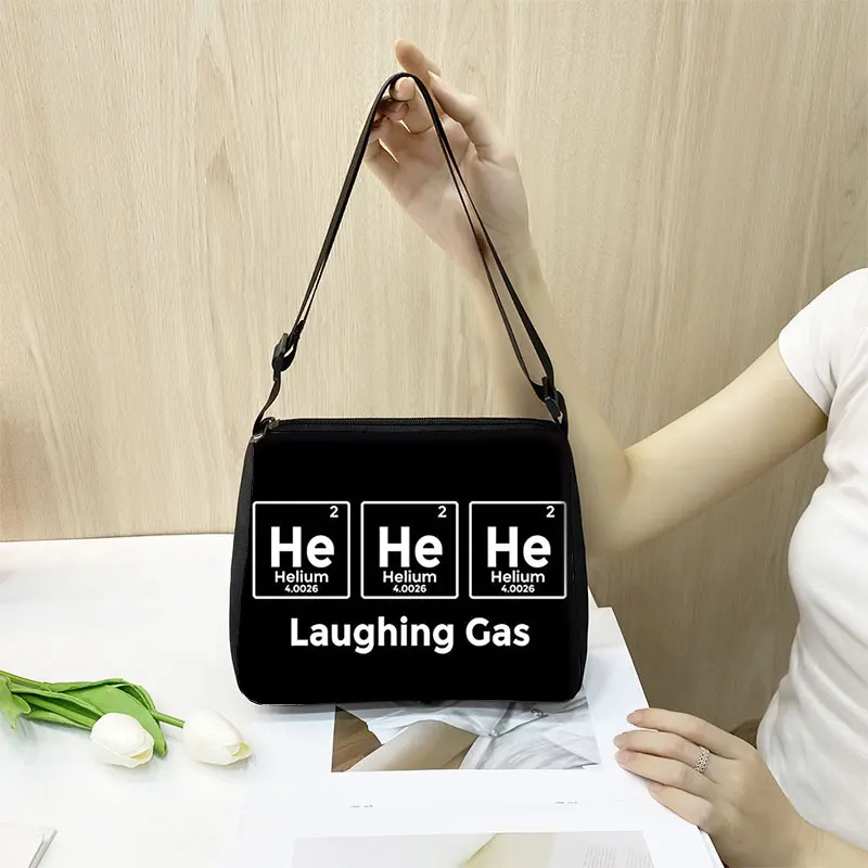 Cute Science Chemistry Shoulder Bag Periodic Table of Elements Women Handbag Crossbody Bag for Travel Phone Holder Messenger Bag