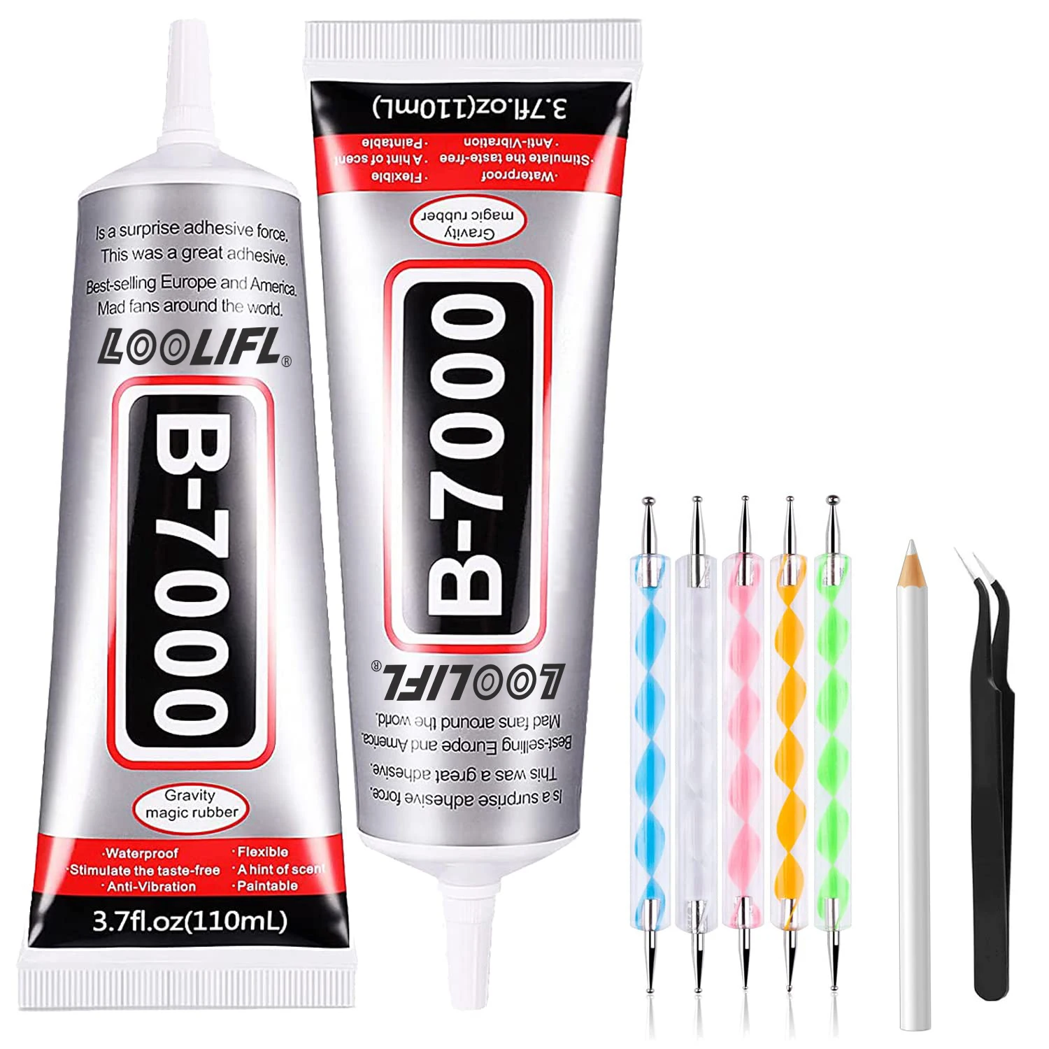 1pc 15/25/50/110ml B-7000 Glue Adhesive Epoxy Resin Repair Cell Phone Touch Screen Liquid Glue Jewelry Craft Adhesive Glue DIY Glue Tools Waterproof And Super Fast Dry