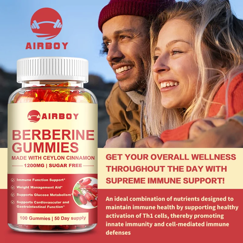 Berberine & Ceylon Cinnamon Gummies - Support Immune, Heart, Metabolic and Digestive Health