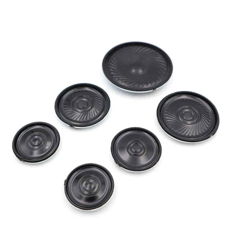 20PCS 0.5W 8 Ohm Mini Speaker 8R 8 Ω Loud Speaker Diameter 20 23 27 28 30 36 40 50 57MM Iron Shell Ultra-Thin Toy Speaker