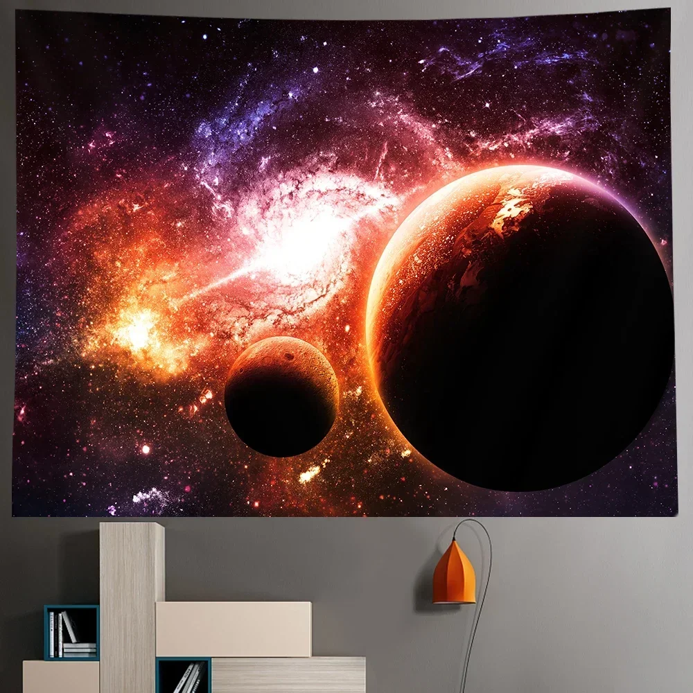 Cosmic Planet Home Decoration Tapestry Background Cloth Tapestry Yoga Mat Bed Sheet Sofa Blanket Can Be Customized