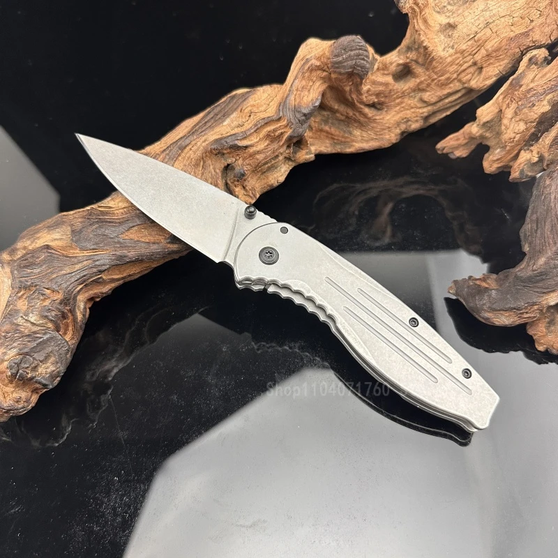 

8389 Aegis AE31BX 3.375" 8Cr13MoV Stonewashed Spear Point Plain Blade Outdoor Tactical Hunting knife EDC pocket knife