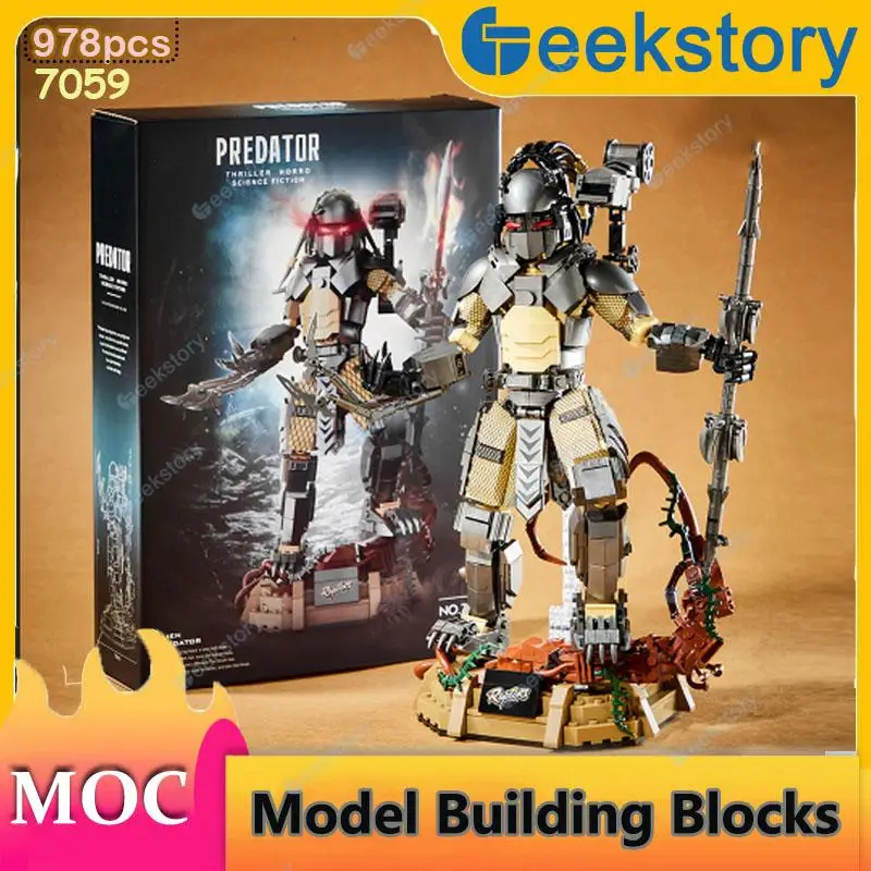 

Creative 978PCS Alien Warrior Model Building Blocks Set Educational Assembled Ornament Joint Mobility DIY Toy Monster MOC Bricks