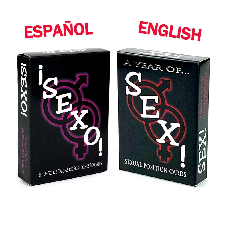 Brinquedos sexuais Cartões de posição sexual Inglês e Espanhol Role Playing Jogos para adultos Comandos de quarto para casais 18+ Produtos eróticos Bdsm