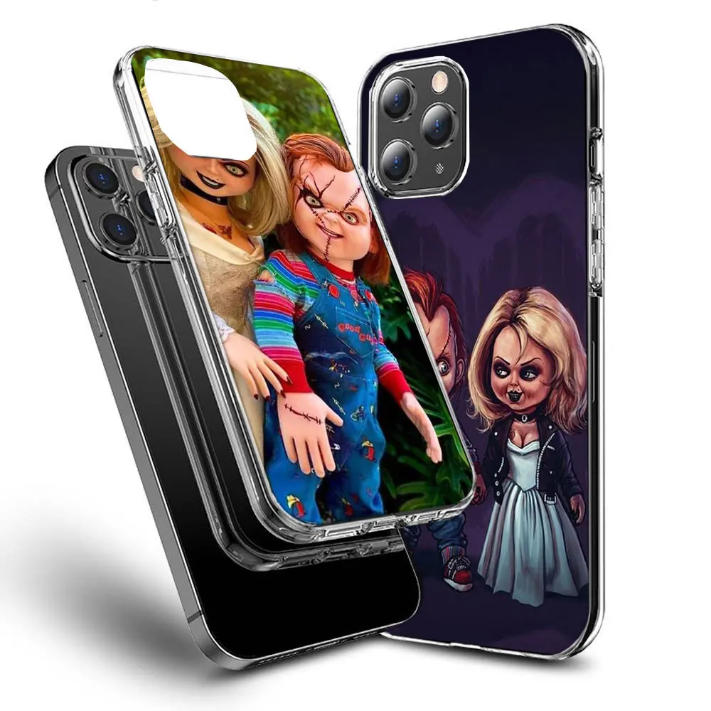 Chucky Doll Horror Movie Phone Case For Apple Iphone 15+ 14 Plus Fundas 16 Pro Max Capa 12 13 Mini Coque 11 Pro Cover Shell TPU