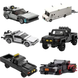 BACK TO FUTURE Series Speed Champions Building Blocks Display Rack Racing Vehicle Truck Train DIY Bricks Toys Dr Brickheadz